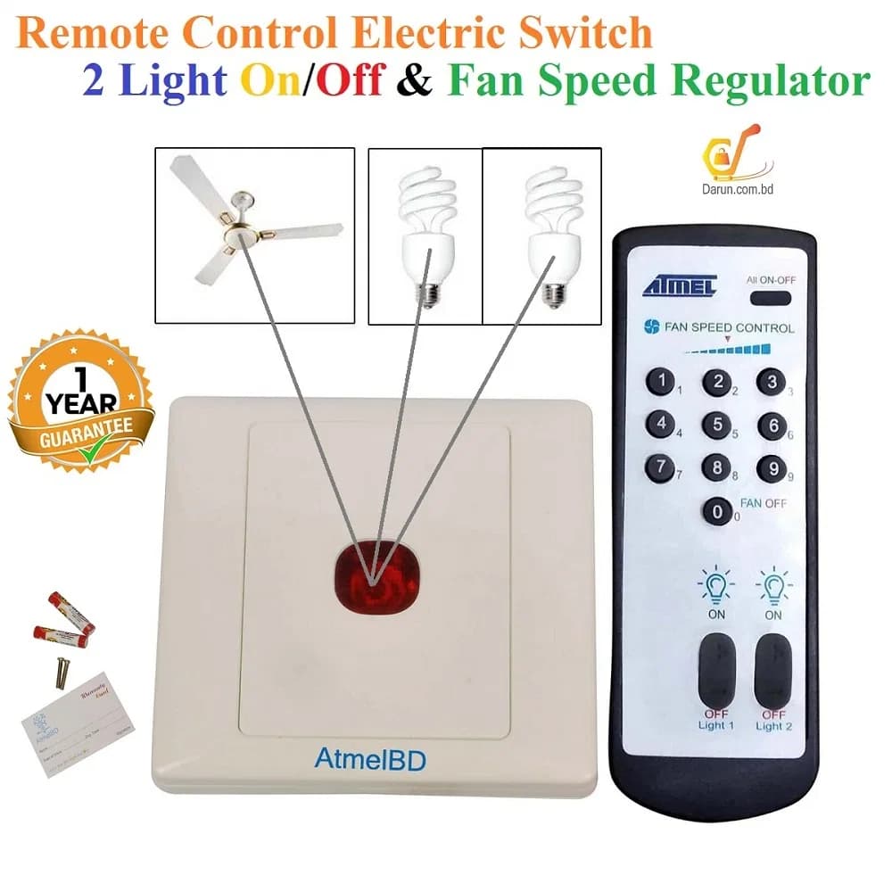 Remote Control Electric on/off Switch, Fan Speed Control Regulator thumbnail 4