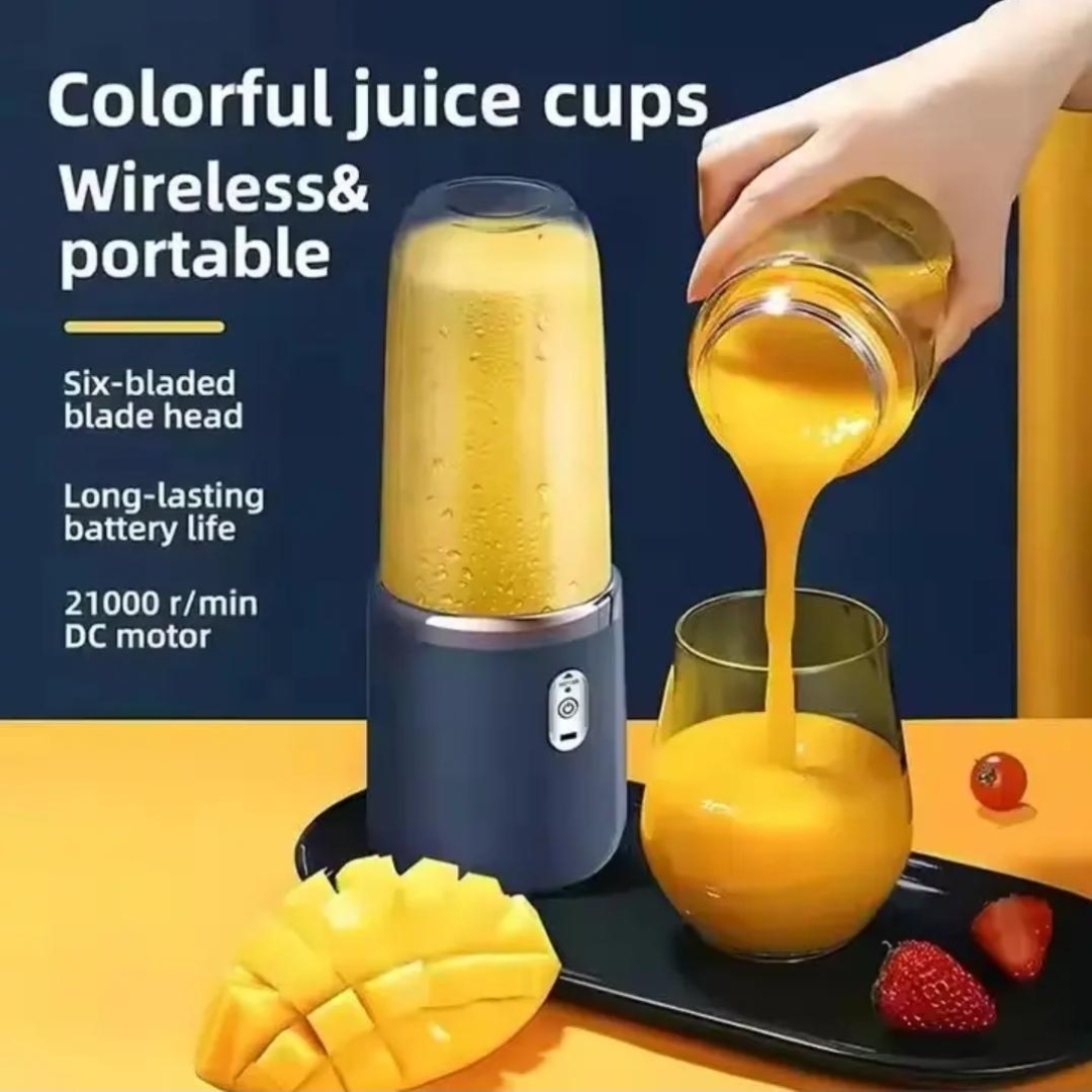 Small Portable Multifunctional Rechargeable Juicer 400ml with Extra Cup, Small Portable Juicer thumbnail 3