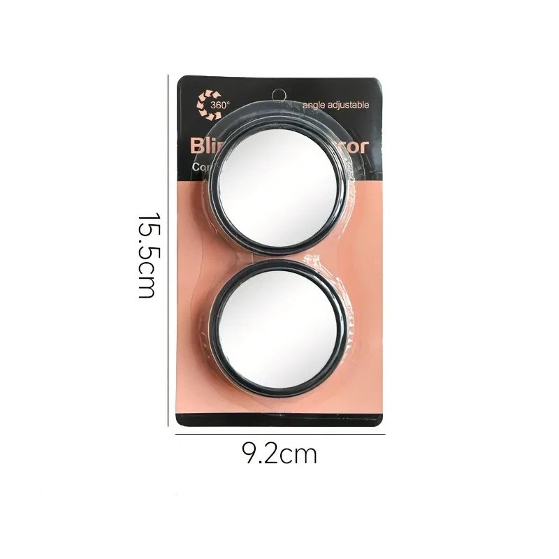 2pis Blind spot Mirror 360 Wide Angle Round HD Convex Mirror Car Vehicle Side Blind Spot Mirror, Wide Rear View Mirror Small Round Mirror thumbnail 2