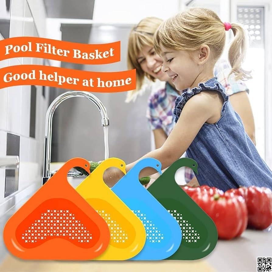 Swan Shape Sink Drain Basket – Multifunction Kitchen Sink Hanging Strainer thumbnail 4
