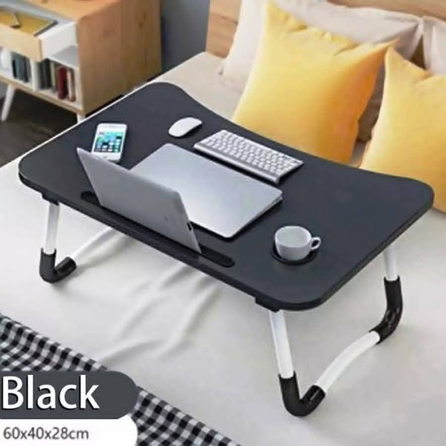 Foldable Wooden Laptop Table – Portable Bed Desk for Reading, Writing & Eating thumbnail 3