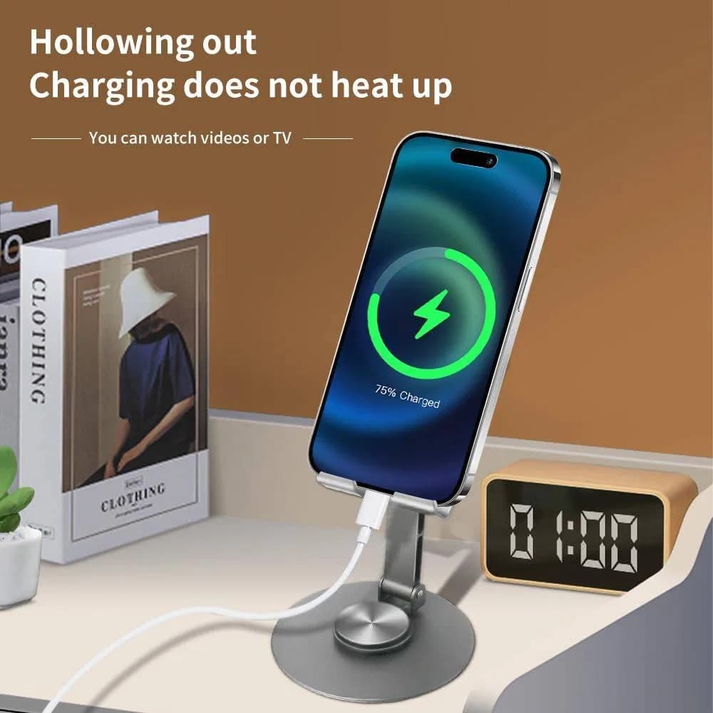 360° Rotating Foldable Tablet Phone Holder, Multi-angle Adjustable Desk Cell Phone Stand thumbnail 8