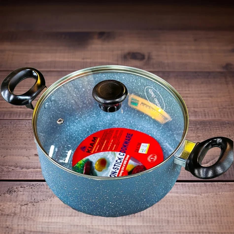 Kiam Non-Stick Cooking Pot with Glass Lid thumbnail 2