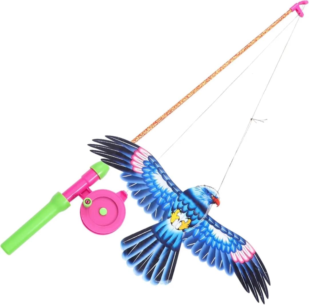 Mini Bird Kite with Fishing Rod, Cartoon Eagle Kite Toys With Fishing Rod thumbnail 2