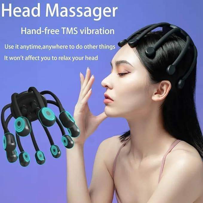 Electric Octopus Head Massager Scalp Therapy Device with 3 Vibration Modes – Relaxing Head Scratcher for Stress Relief & Better Sleep thumbnail 3
