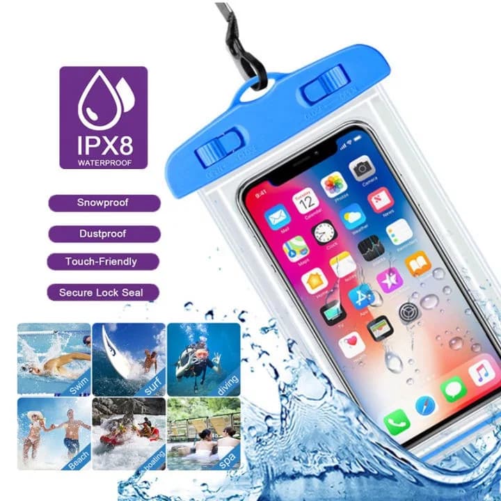 Universal Waterproof Mobile Phone Pouch Bag – Floating Case with Glow-in-the-Dark Strip thumbnail 6