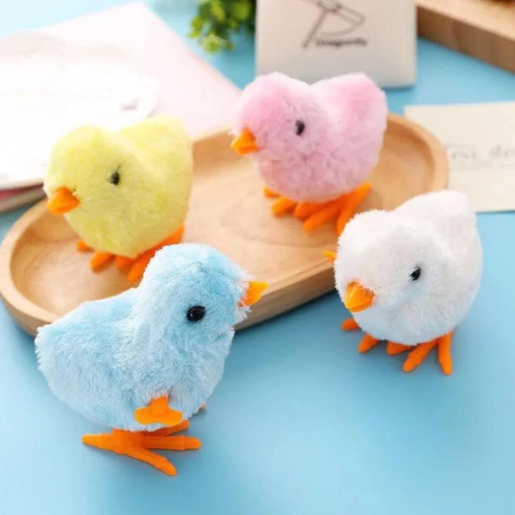 1pcs Baby Chicken Toy, Baby Chicken Wind-up Toy - Chicken Toys For Kids | Easter Wind Up Chick Toys, Wind-Up Jumping Cute Chicken, Plush Chicks Toys For Toddlers Party Favors thumbnail 2