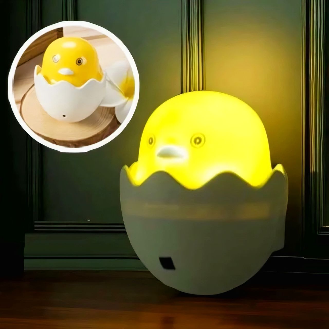 Yellow Egg Duck LED Night Light, LED Night Light Sensor Duck Lamp
