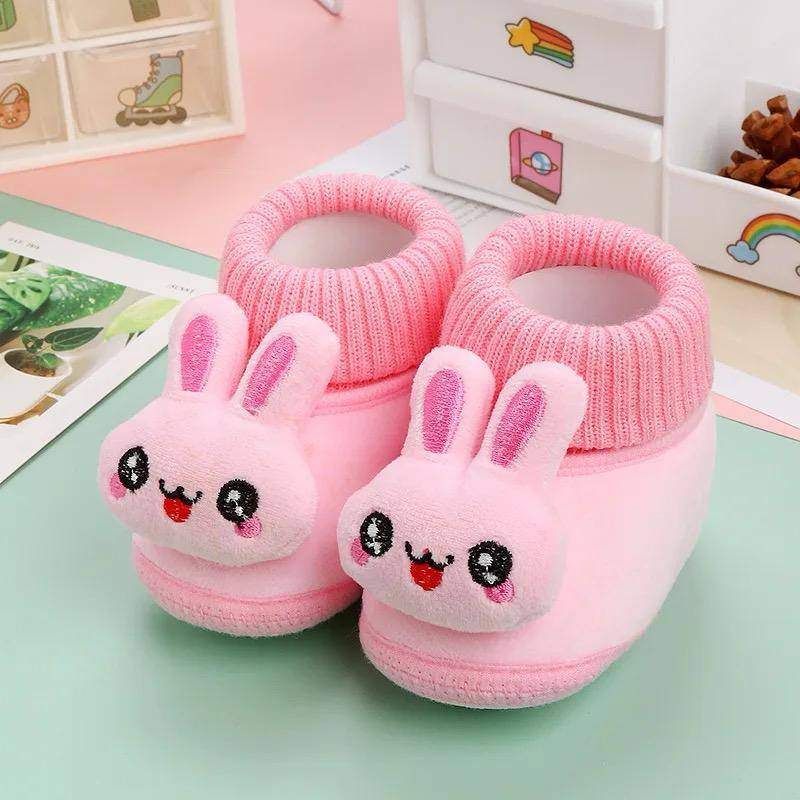 Rabbit Cartoon Baby Shoes – Warm Soft Sole Winter Plush Cotton Baby Socks Shoes thumbnail 4