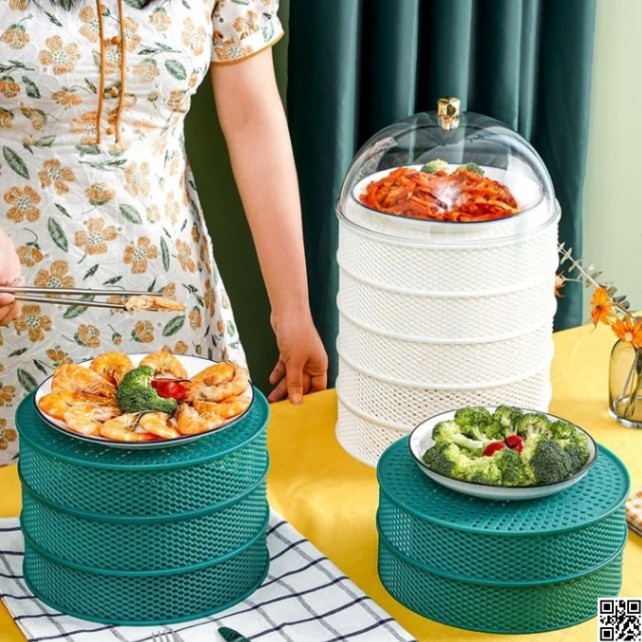5 Layer Food Insulation Cover – Multifunctional Food Safety Cover for Hygienic Dining