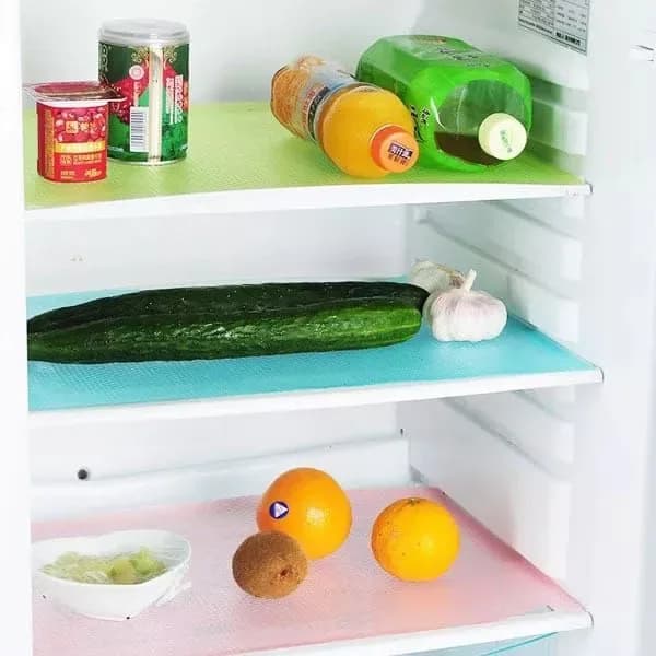 4pcs Freeze Mat, Anti Slip Fridge Mat, Washable Refrigerator Mats, Waterproof Fridge Mats, Drawer Mats thumbnail 7