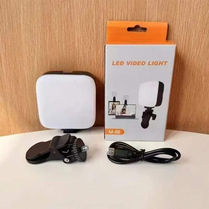 LED Video Light M-88, Clip-on Rechargeable Fill Light, Compatible with Smartphones, Tablets, Laptops thumbnail 6