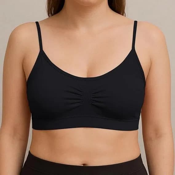 Sana Women's Seamless Padded Wirefree Comfort Bra, Teen Age Girl Seamless Cooling Comfort Air Bra thumbnail 4