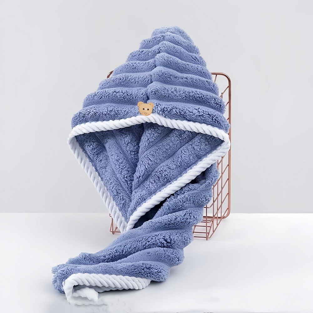 Super Absorbent Microfiber Hair Towel Quick Dry Hair Wrap Cap for Women Fast Drying Hair Turban Bangladesh thumbnail 4