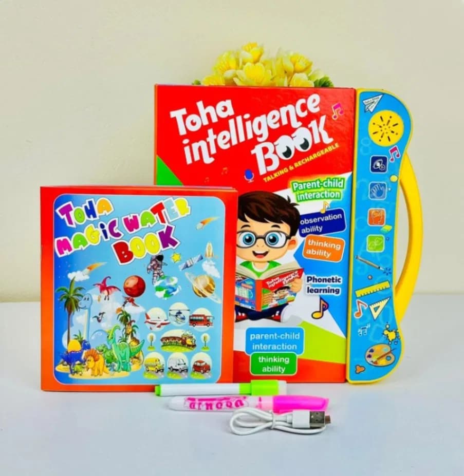 Toha intelligence Book, Toha Rechargeable Intelligence Book for Kids, Baby Learning Book, Baby Educational Talking Book thumbnail 2