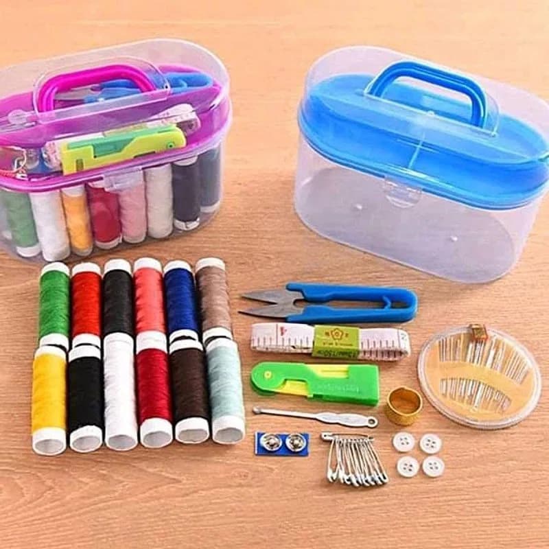Sewing Kit Sewing Box with Sewing Accessories, Household Sewing Tools, Portable Sewing Box thumbnail 2