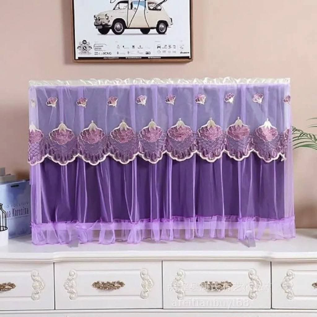65 Inch Smart TV Dust Cover – Premium Lace Fabric Dustproof Guard thumbnail 4