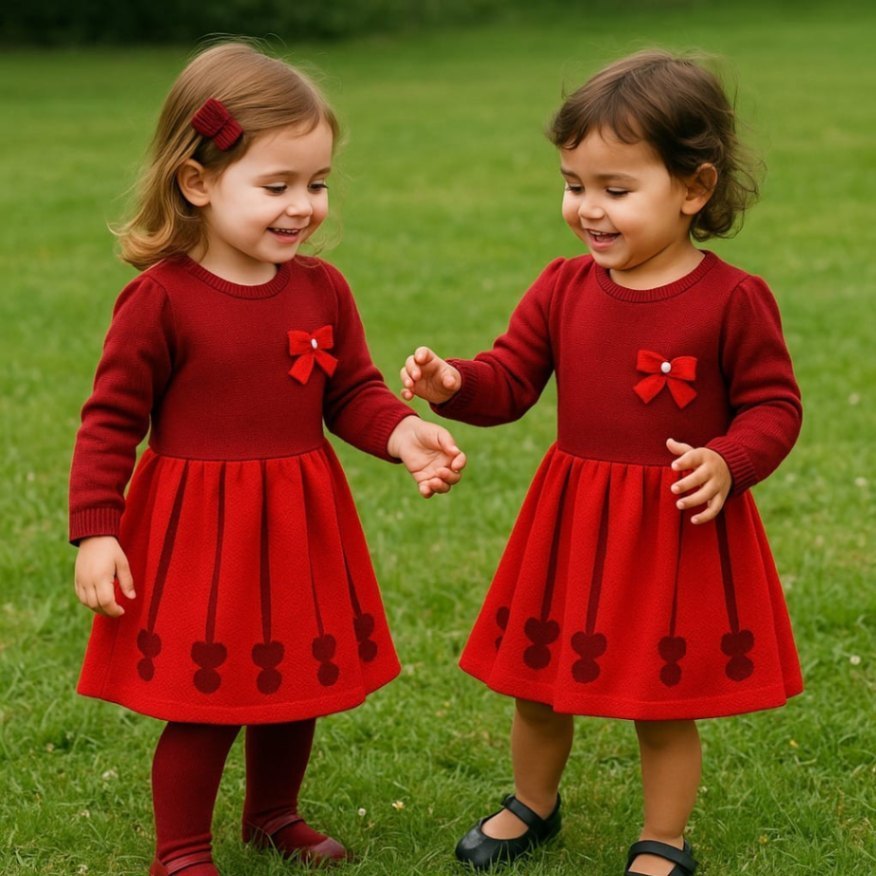 Girls Winter Sweater Dress for Kids | Stylish Baby Girl Warm Sweater Dress 2025