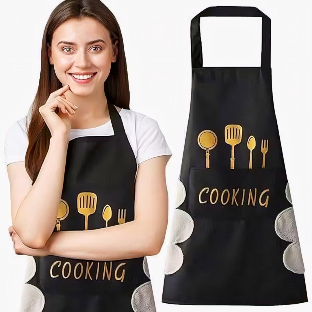 Kitchen Cooking Apron – Waterproof & Anti-Oil Polyester Apron for Home & Restaurant Use thumbnail 5