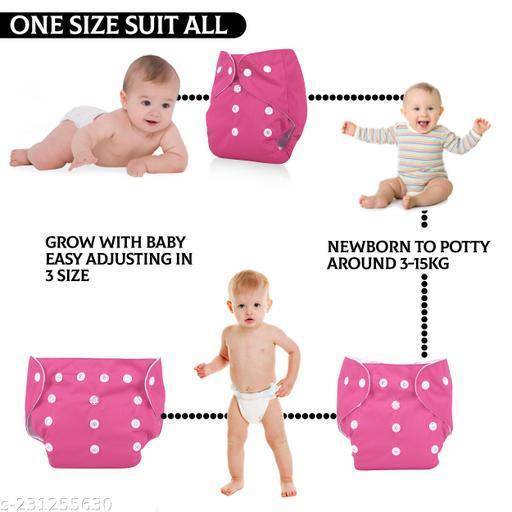 Washable Baby Diaper Reusable & Waterproof | Free Size Cloth Diaper 0–3 Years thumbnail 6