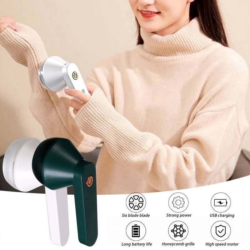 Rechargeable Electric Lint Remover Fabric Shaver – Portable Wool Fuzz Remover, Clothes Defuzzer Machine with 5 Blade System thumbnail 5