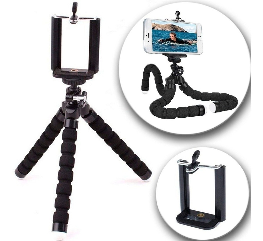 Flexible Octopus Phone Holder, Adjustable Mobile Phone Tripod Stand, Flexible Mini Octopus Tripod Portable Stand for Camera and Smartphone thumbnail 2