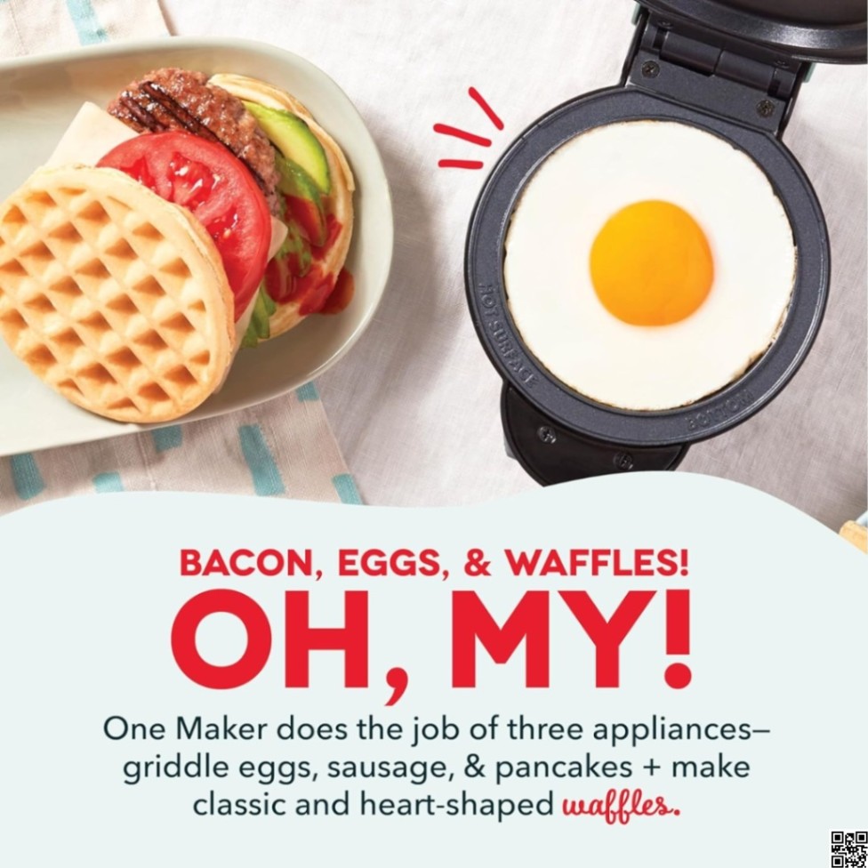 Electric Bubble Egg Waffle Maker | Eggette Waffle Machine 350W thumbnail 3