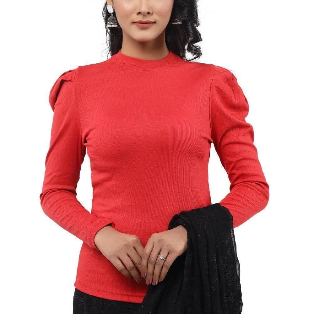 Crop Top Full Sleeve Blouse for Women | Stylish & Comfortable Saree Blouse thumbnail 3