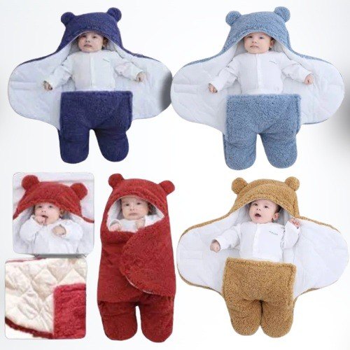 Newborn Baby Sleeping Bag Blanket – Winter Protection Baby Romper Crib Bedding thumbnail 2
