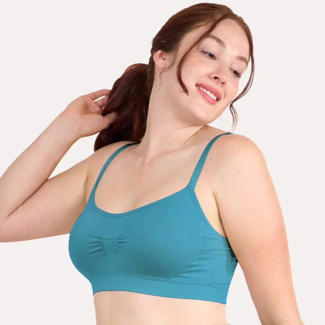 Sana Women's Seamless Padded Wirefree Comfort Bra, Teen Age Girl Seamless Cooling Comfort Air Bra