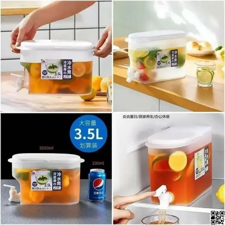 Juice Jar 3.5L – Transparent Juice Dispenser with Tap thumbnail 4