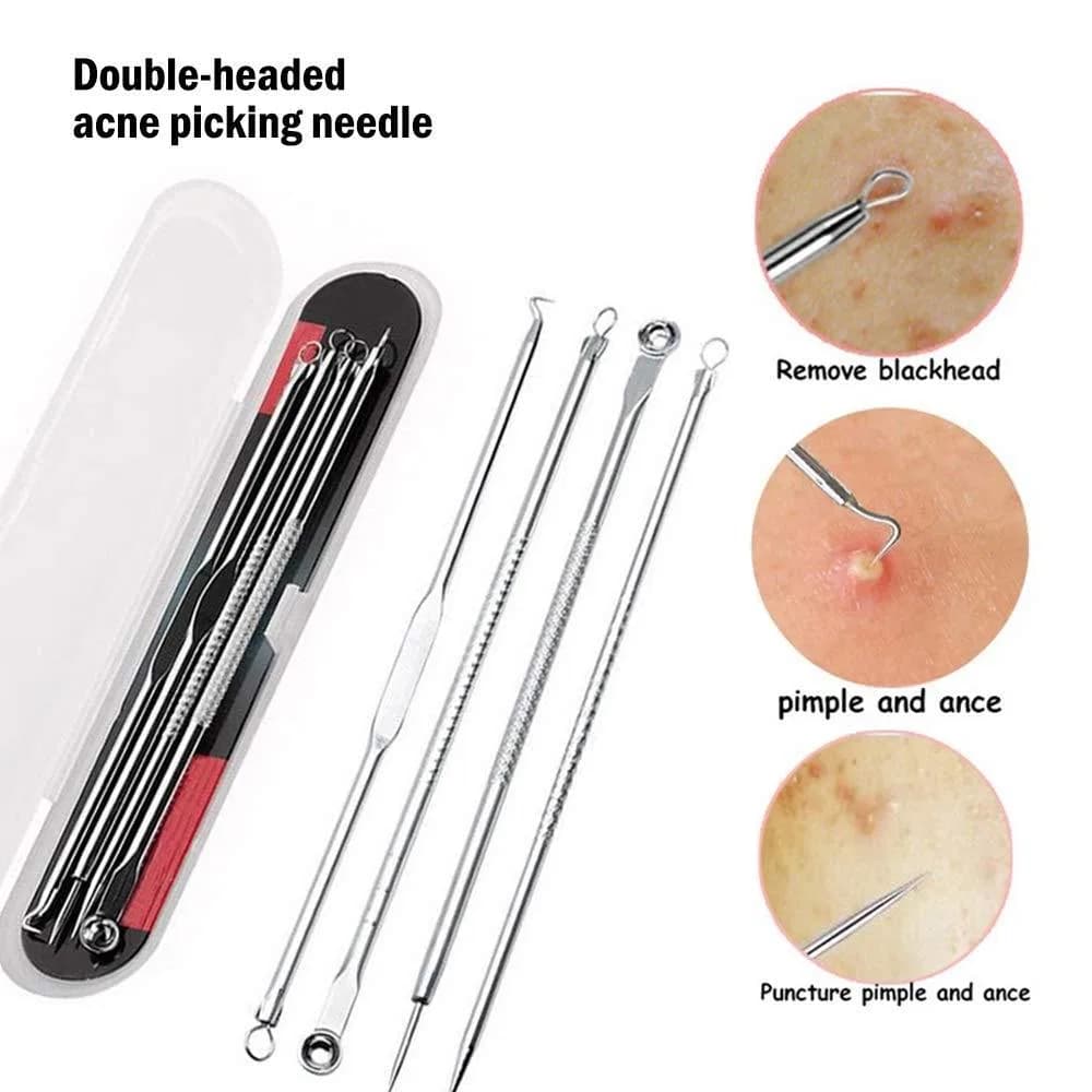 Blackhead Tweezers and Whitehead Remover Tool Spot Treatment Acne Set, Pimple Extractor thumbnail 3