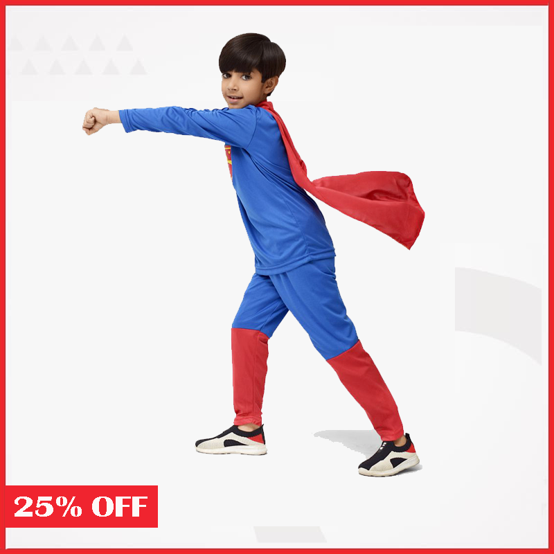 Superman Costume for Kids | Super Man Dress Suit for Boys 2-10 Years thumbnail 3