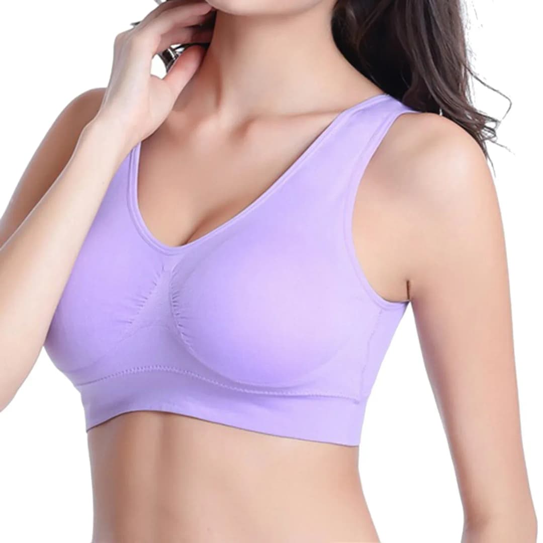 Joy Sports Bras for Women, Seamless Comfortable Yoga Bra without Pads