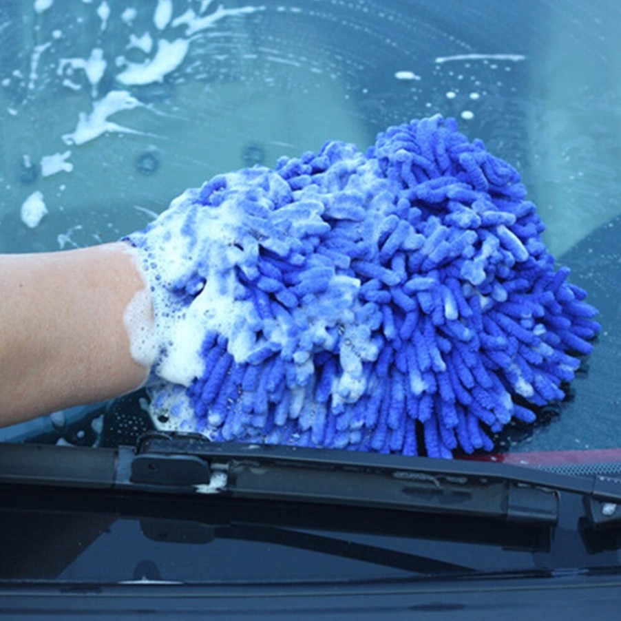 Microfiber Car Wash Gloves Super Soft Chenille Car Bike Washing Glove Scratch Free Car Detailing Cleaning Gloves Bangladesh thumbnail 2