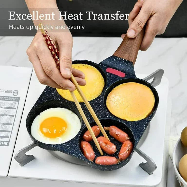 Breakfast Frying Pan, Nonstick Egg Frying Pan, 4-in-1 Nonstick Pan, Cooking Fry Pan for Breakfast thumbnail 4