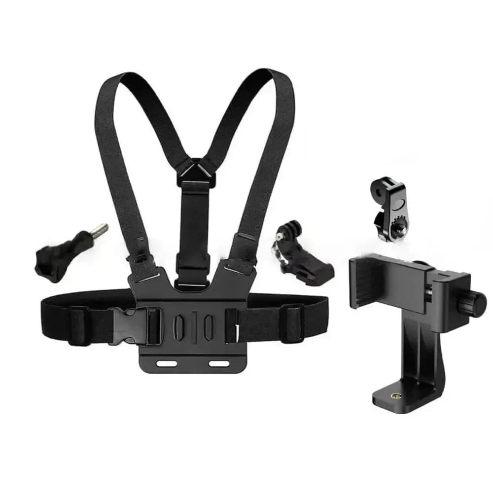 Chest Mount Mobile Phone Holder, Chest Mount Camera Holder, Adjustable Chest Harness Strap Mount Phone Holder thumbnail 7