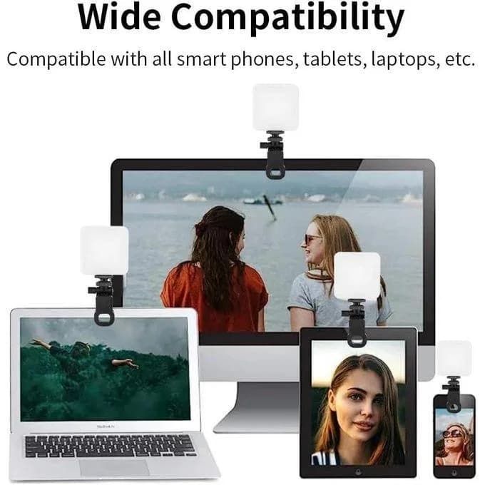LED Video Light M-88, Clip-on Rechargeable Fill Light, Compatible with Smartphones, Tablets, Laptops thumbnail 5