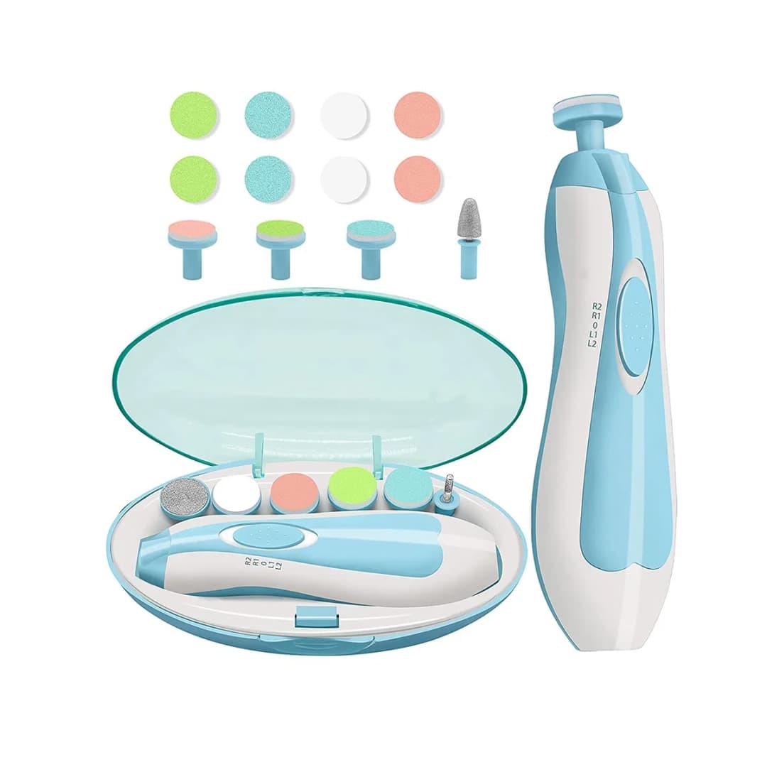 Electric Baby Nail Trimmer with 6 Grinding Heads – Safe Painless Newborn Nail Filer Manicure & Pedicure Kit thumbnail 8