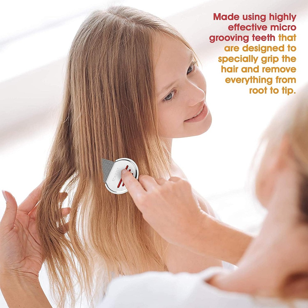 Stainless Steel Lice Removal Comb Anti Lice Nit Comb Hair Dandruff Cleaning Comb thumbnail 7