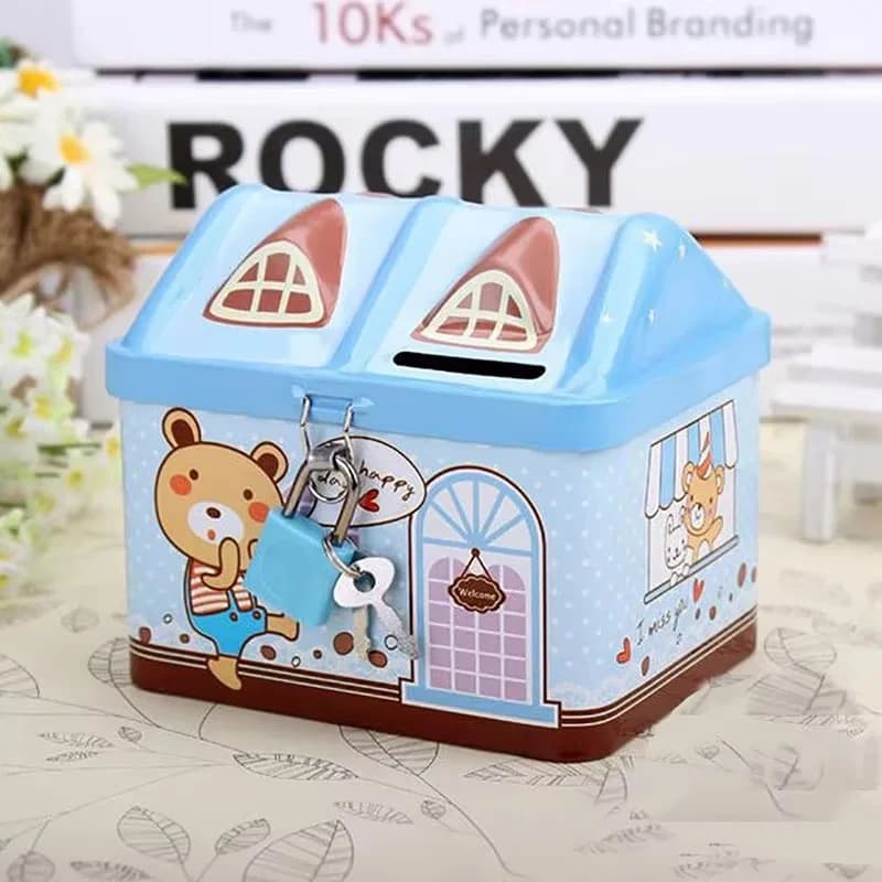Metal Coin Saving Box for Kids – Lock & Key thumbnail 4