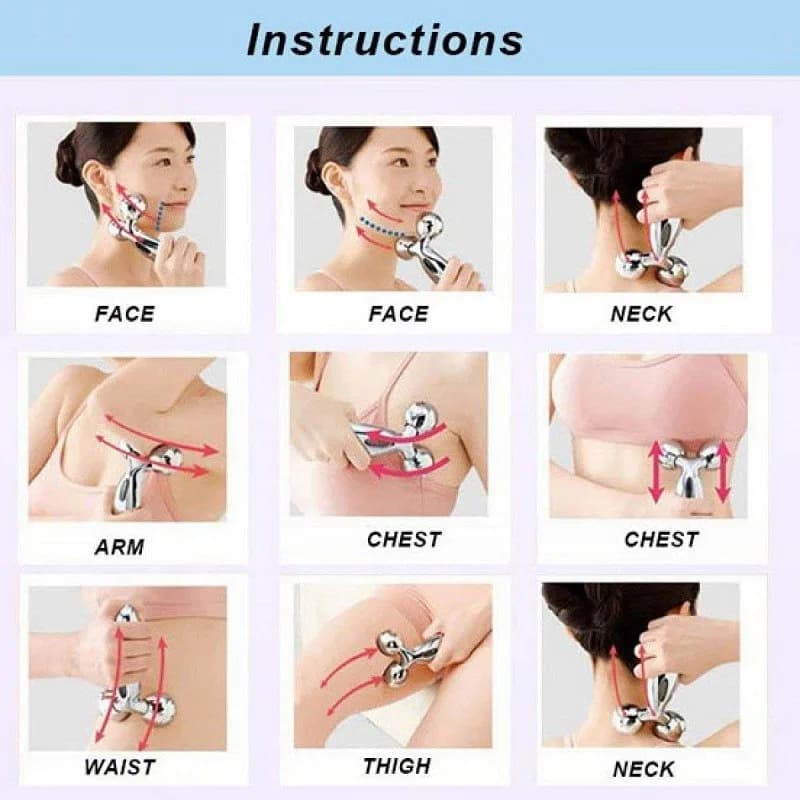 Y Shaped 3D Massage Roller - Body Massager thumbnail 5