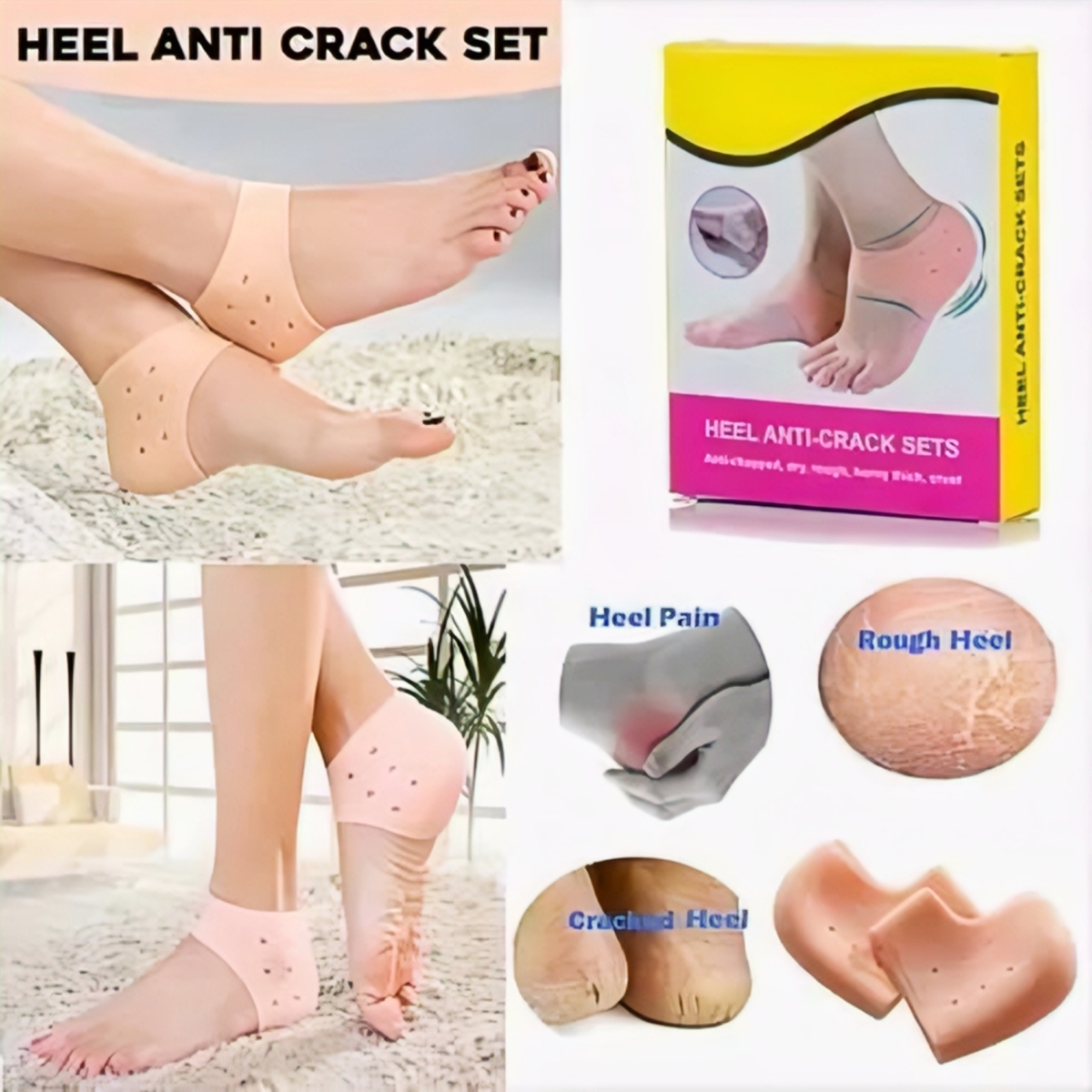 Silicone Heel Anti-Crack Set for men and women thumbnail 3