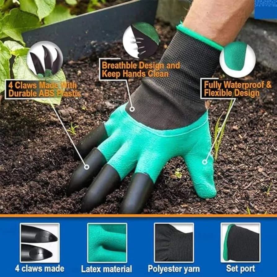 Gardening Gloves with Claws, Puncture Resistant, Waterproof Safe Garden Gloves for Digging, Pruning & Planting | Gardening Tools 1 Pairs thumbnail 5