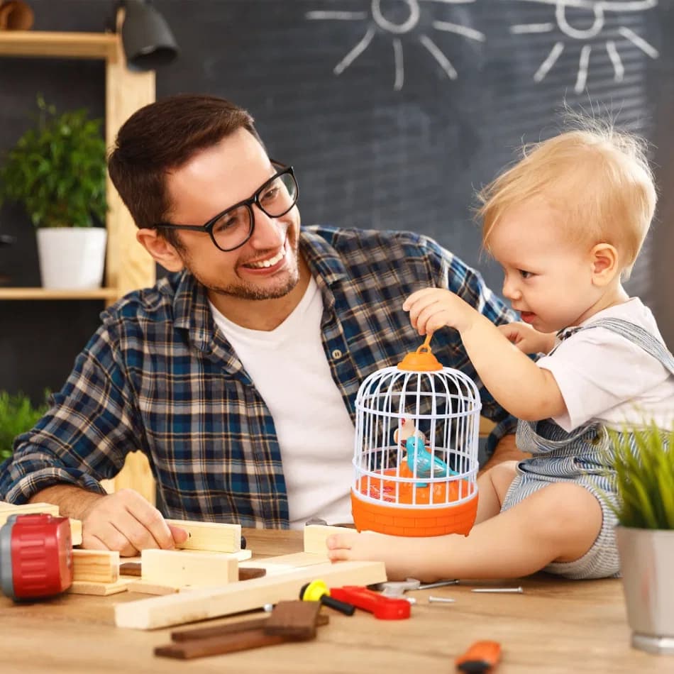 Talking bird, Bird Singing Toys, Mini Voice Control Induction Small Bird Cage Toys thumbnail 4