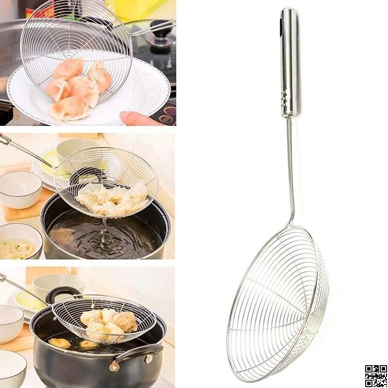 Frying Strainer – Large Oil Strainer & Deep Fry Strainer for Kitchen thumbnail 2
