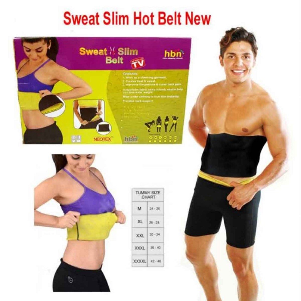 Sweat Slim Belt Hot Body Shaper Slimming Belt Waist Trainer Fat Burn Belt for Men Women Bangladesh thumbnail 3
