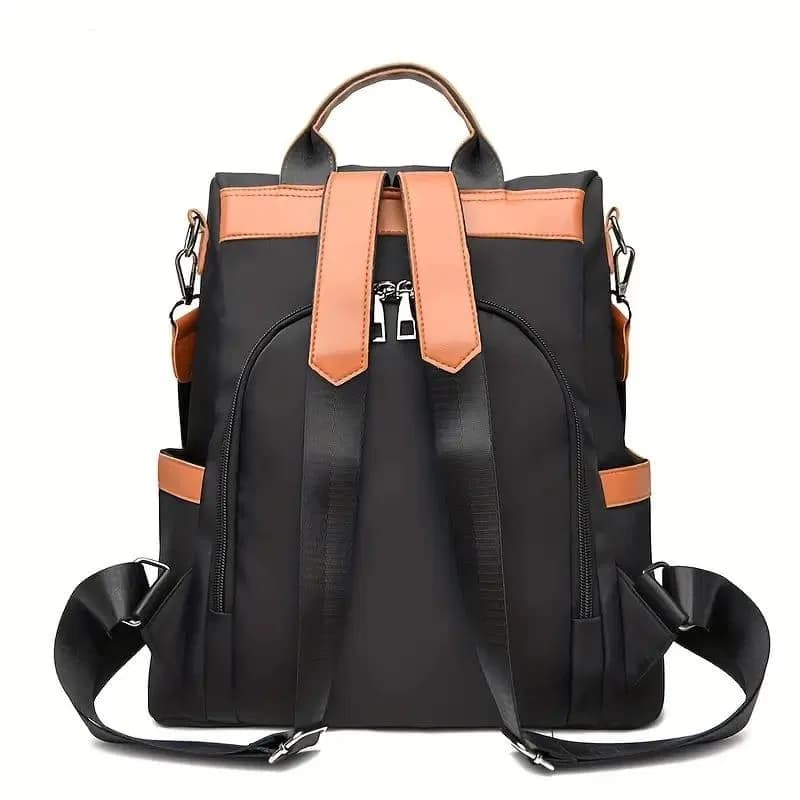Women Large Capacity Outdoor Tote Bag (Orange/ black) thumbnail 2