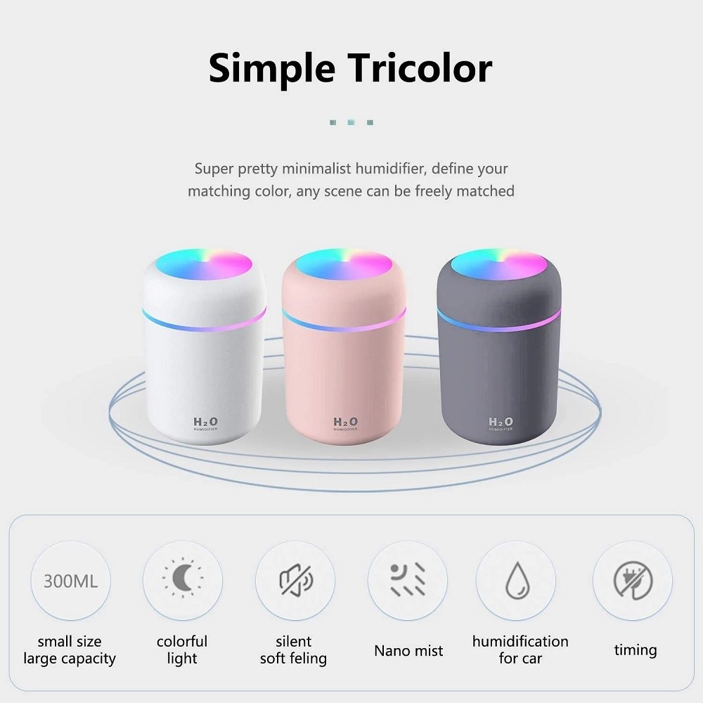 Portable 300ml Electric Air Humidifier, Portable Mist Sprayer USB Electric Air Humidifier thumbnail 3