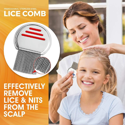 Stainless Steel Lice Removal Comb Anti Lice Nit Comb Hair Dandruff Cleaning Comb